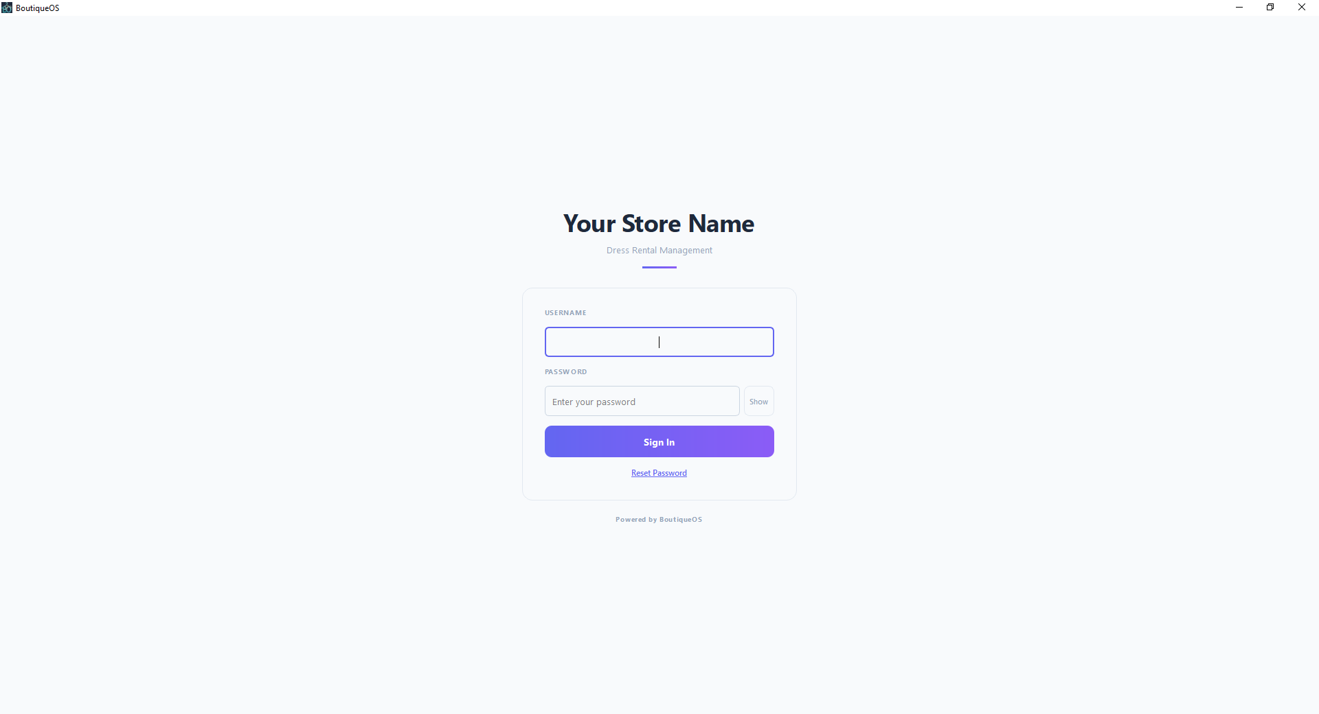 Login Screen